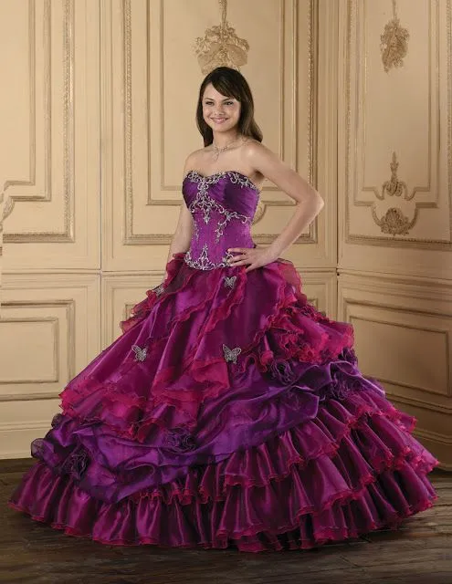 Vestidos de quince años morado - Imagui