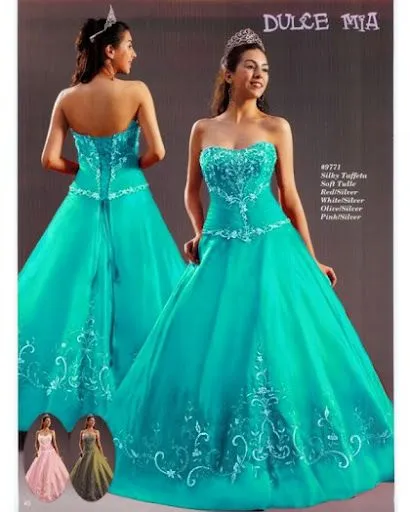 Vestidos de quince años verde limon - Imagui