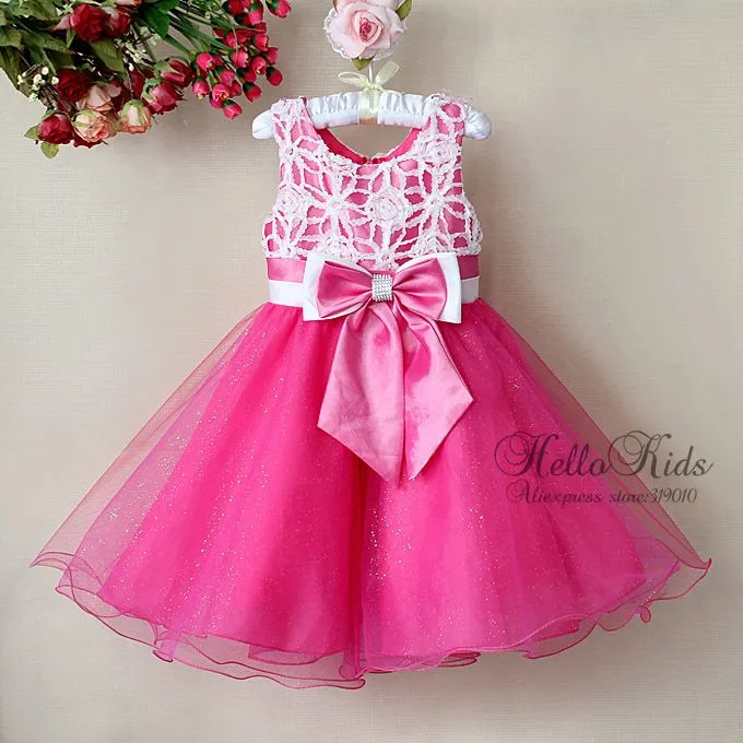 Vestidos rosas de niña para fiestas - Imagui