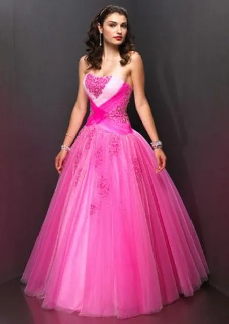 VESTIDOS VAPOROSOS Y ELEGANTES PARA LA FIESTA ROSADA – QUINCEAÑERA ...