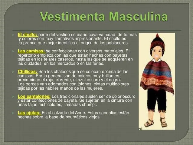 Vestimenta de la serrania peruana