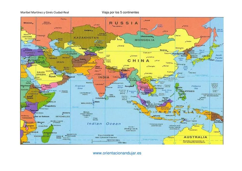 Viaja por los cinco continentes Los países y sus capitales ...