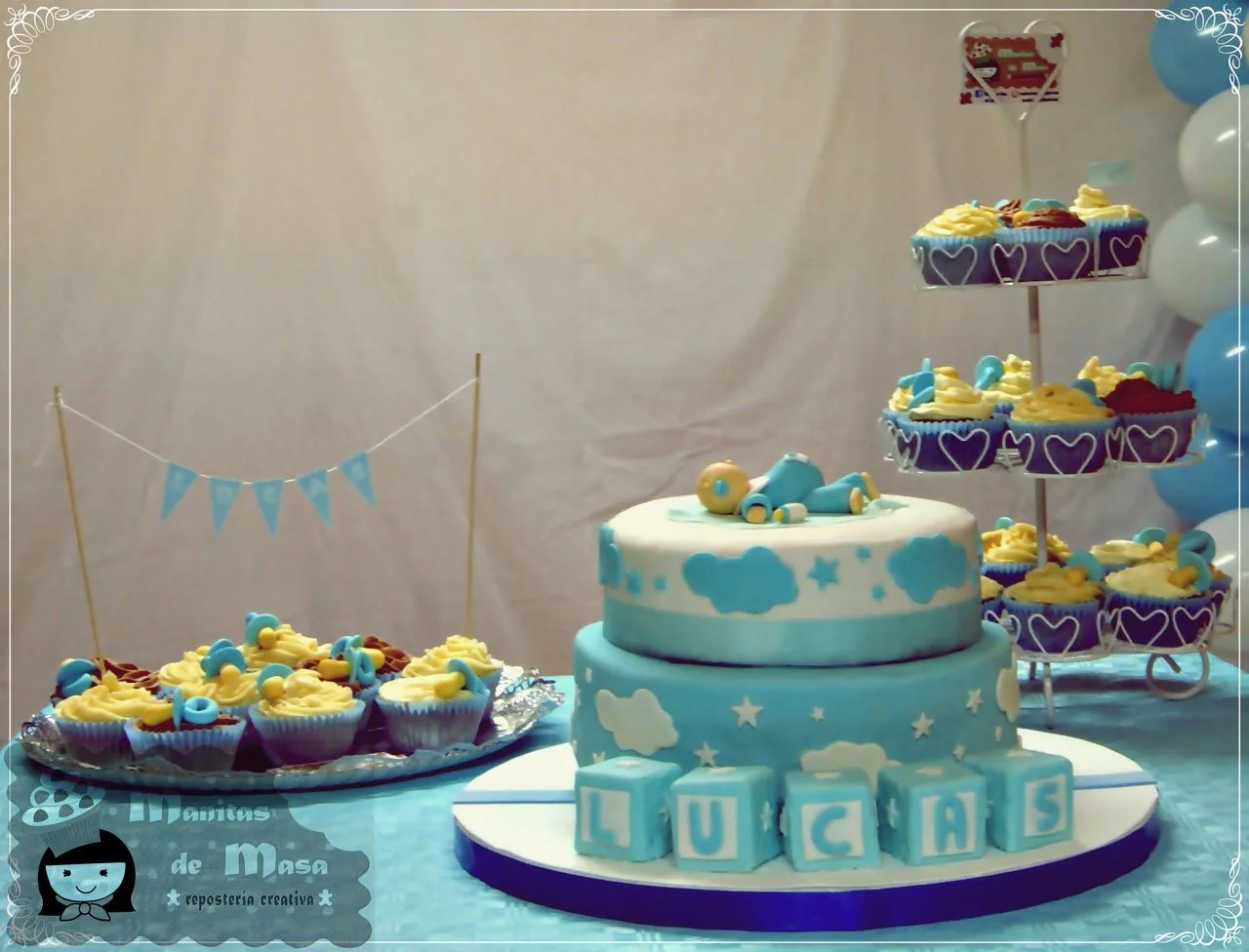 La vida en celeste: Baby Shower + Mesa dulce | Manitas de Masa