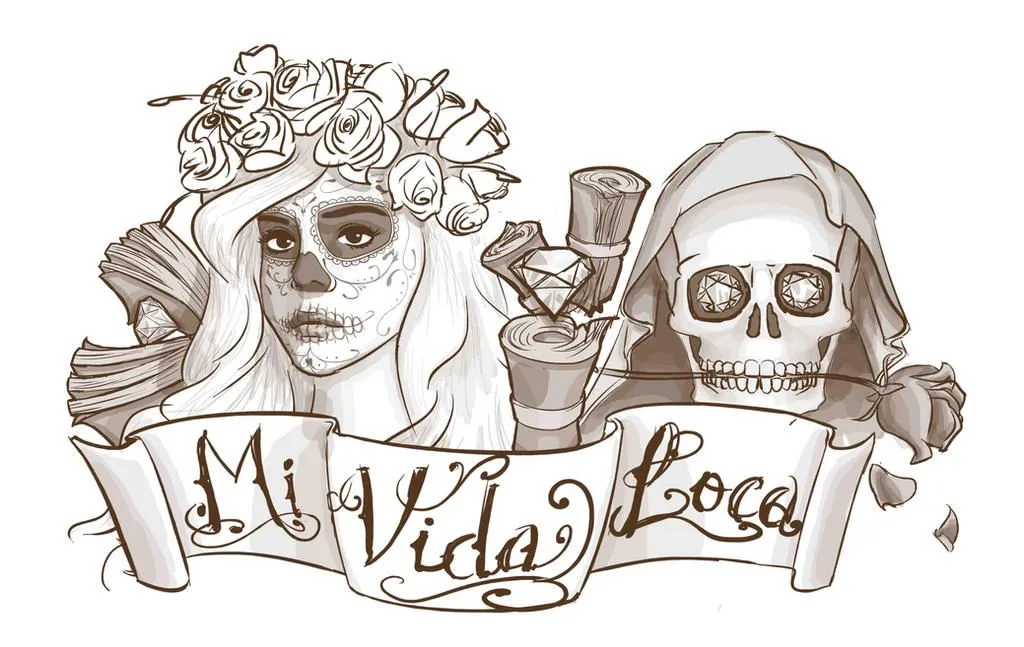 Mi vida loca'' Chicano tattoo draft by FoshiDaFox on DeviantArt