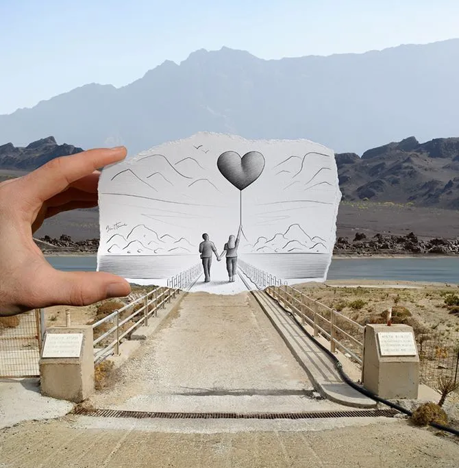 Por Amor al Arte: Realidad aumentada a lápiz por Ben Heine.