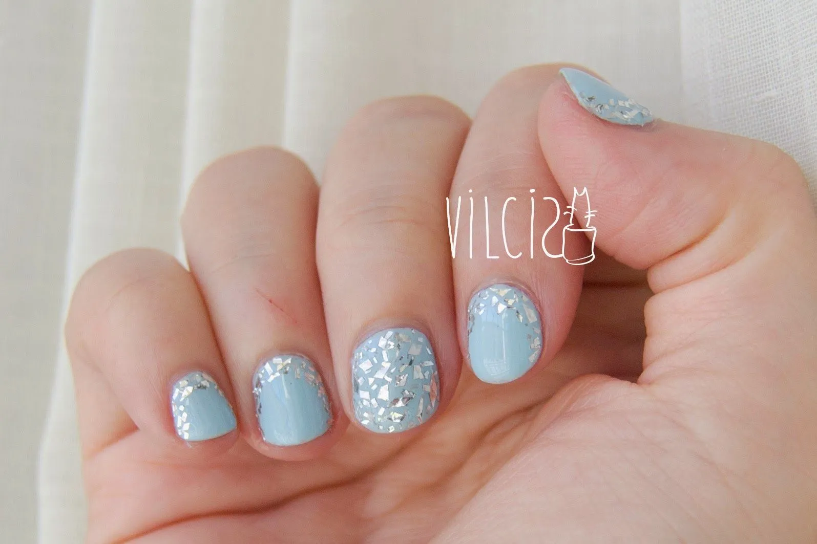 Vilcis nail designs: Diseño fácil para uñas cortas con papel de ...