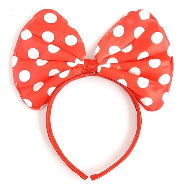 Vincha Minnie moño rojo de tela - Partyplace