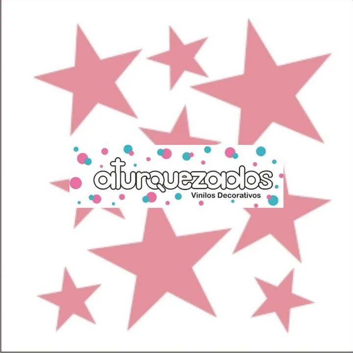 Vinilico Mix De Estrellas Rosas|Flogus