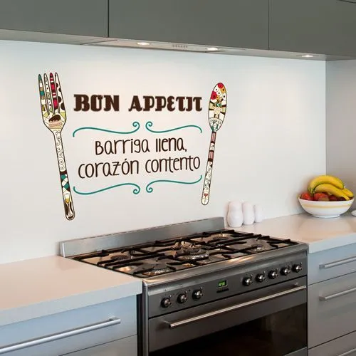 Vinilo decorativo para colocar en la cocina con la frase, barriga ...