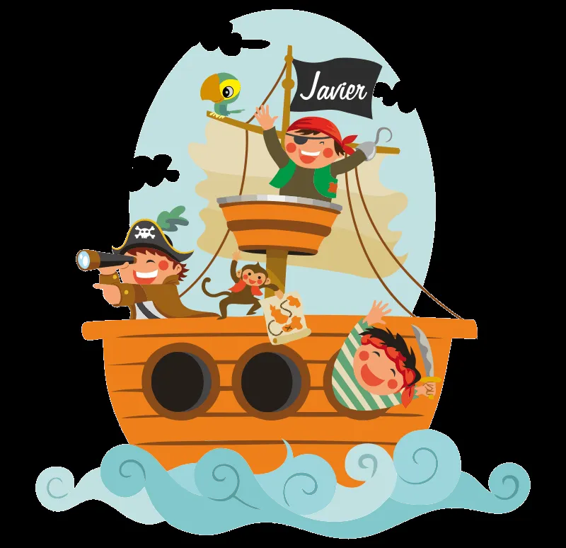 Vinilo infantil - Piratas infantiles