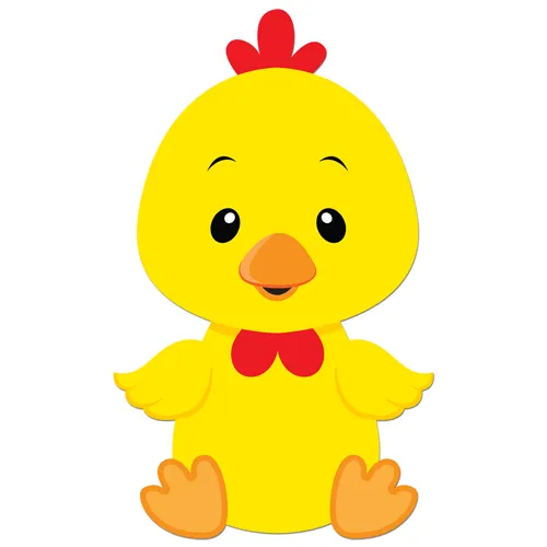 Vinilo infantil Pollito amarillo