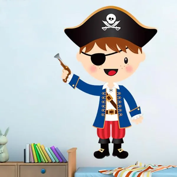 Vinilos decorativos de piratas infantiles