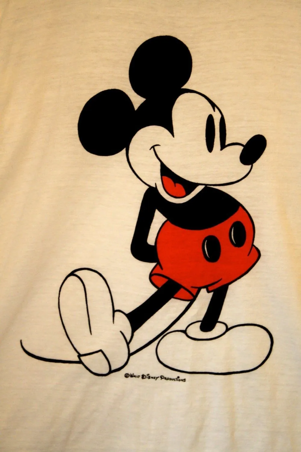 VINTAGE Mickey Mouse Ringer T Shirt Made in USA by Evolutionista