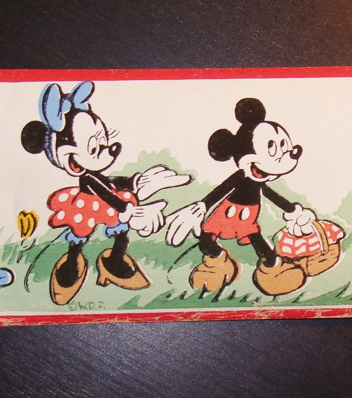 Vintage Mickey Mouse Wallpaper Border - Mickey and Minnie Go on a ...