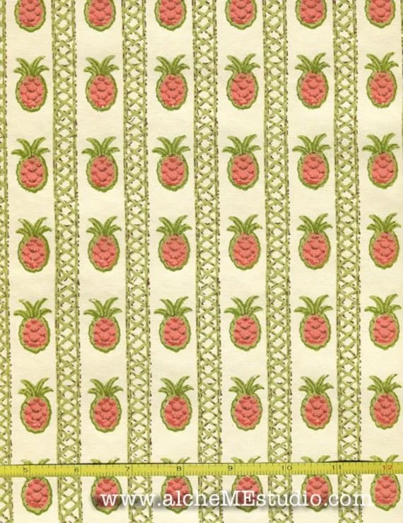 Vintage Wallpaper piñas por la yarda por alcheMEstudio en Etsy