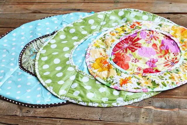 Vinyl Tablecloth Roll Up Diaper Changer Tutorial and Pattern