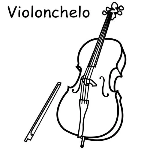 Violonchelo dibujo - Imagui