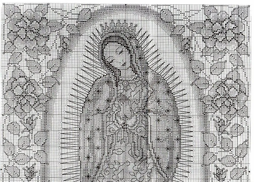 virgen de guadalupe en punto de cruz Car Tuning | Patrones para ...