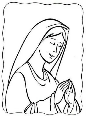 Imagenes de la virgen maria para colorear - Imagui