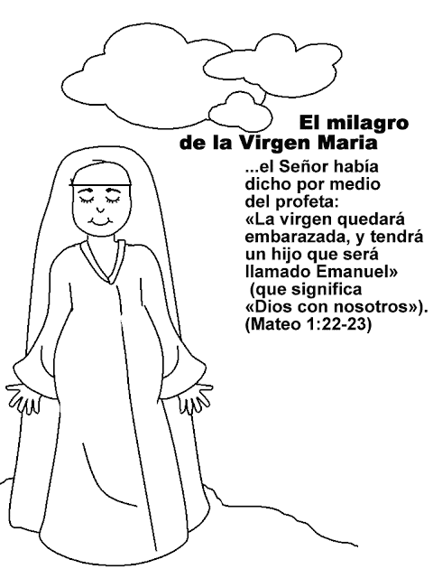 Me gusta la clase de religión: Colorea a Maria