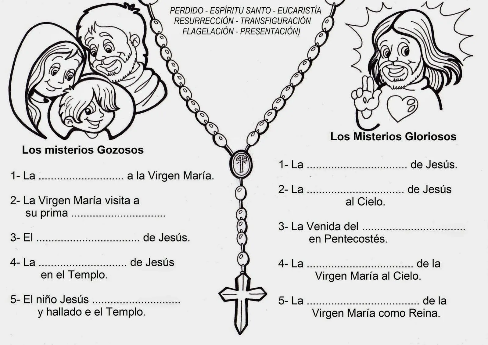 VIRGEN MARÍA, RUEGA POR NOSOTROS : LOS MISTERIOS DEL SANTO ROSARIO ...