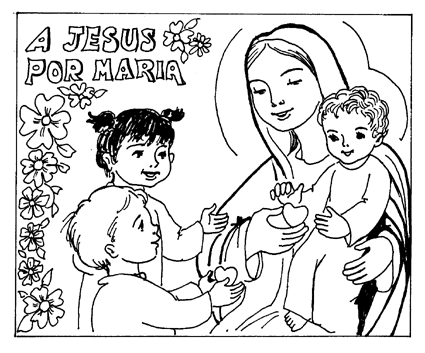 LA VIRGEN MARIA: SU VIDA EN VIÑETAS INFANTILES PARA PINTAR