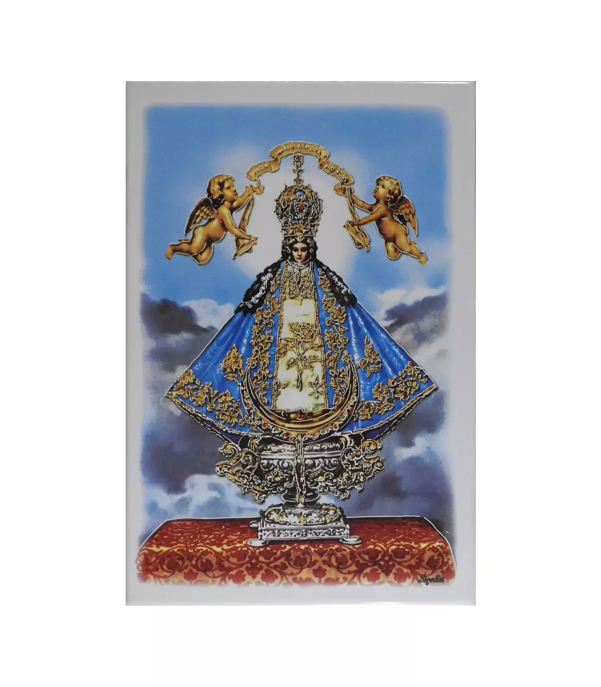 Virgen de San Juan de los Lagos Imagen en azulejo - Sigalta Tamaño 20x30 cm