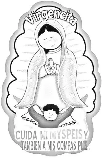 Pinto Dibujos: Virgencita de Guadalupe para colorear