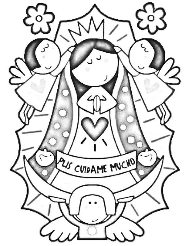 la virgencita plis Colouring Pages