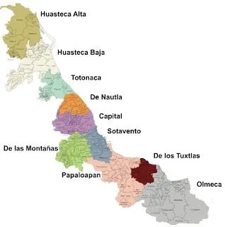 Los Virreinales: REGIONES DE VERACRUZ