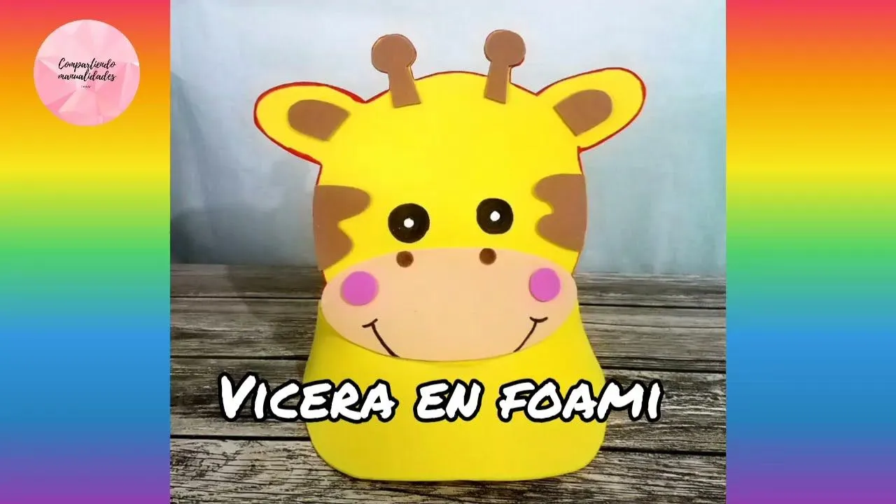 visera en foami / girafa - YouTube