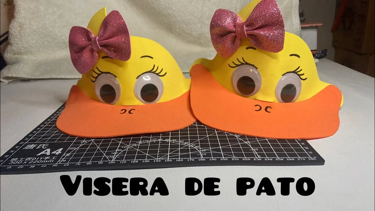 Visera / gorra de pato realizado de foami - YouTube