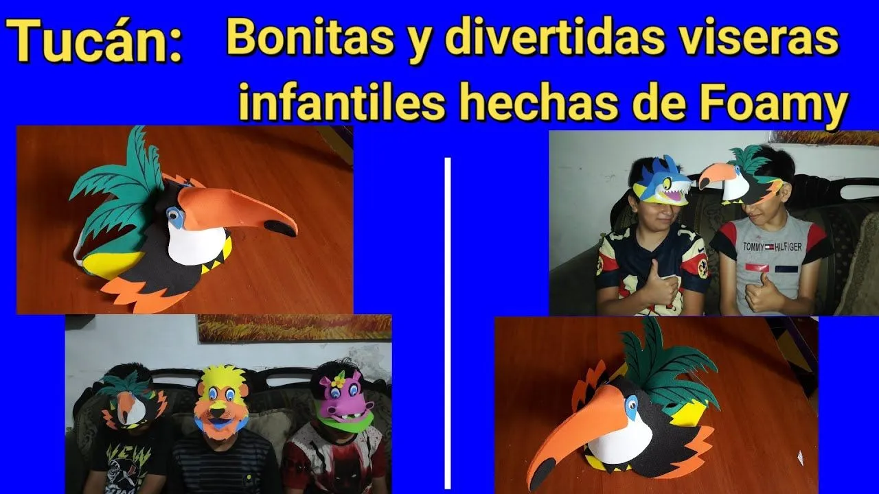 Visera infantil de Tucán hecha de Foamy - YouTube