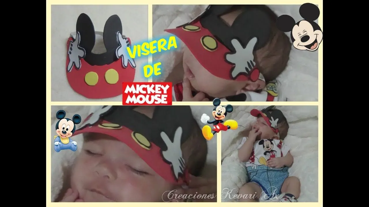 Visera de Mickey Mouse en foamy con Moldes - YouTube