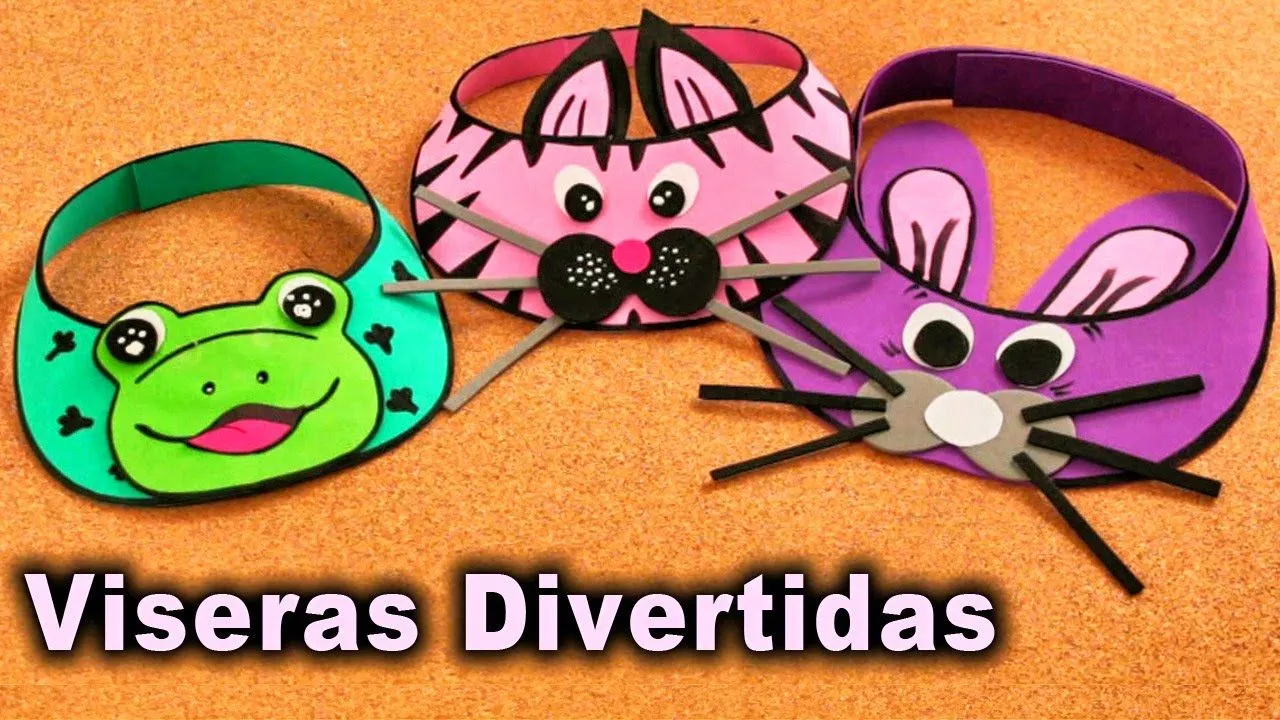 VISERAS CON FOAMY | HAZLO TU MISMO | DIY | MANUALIDADES - YouTube