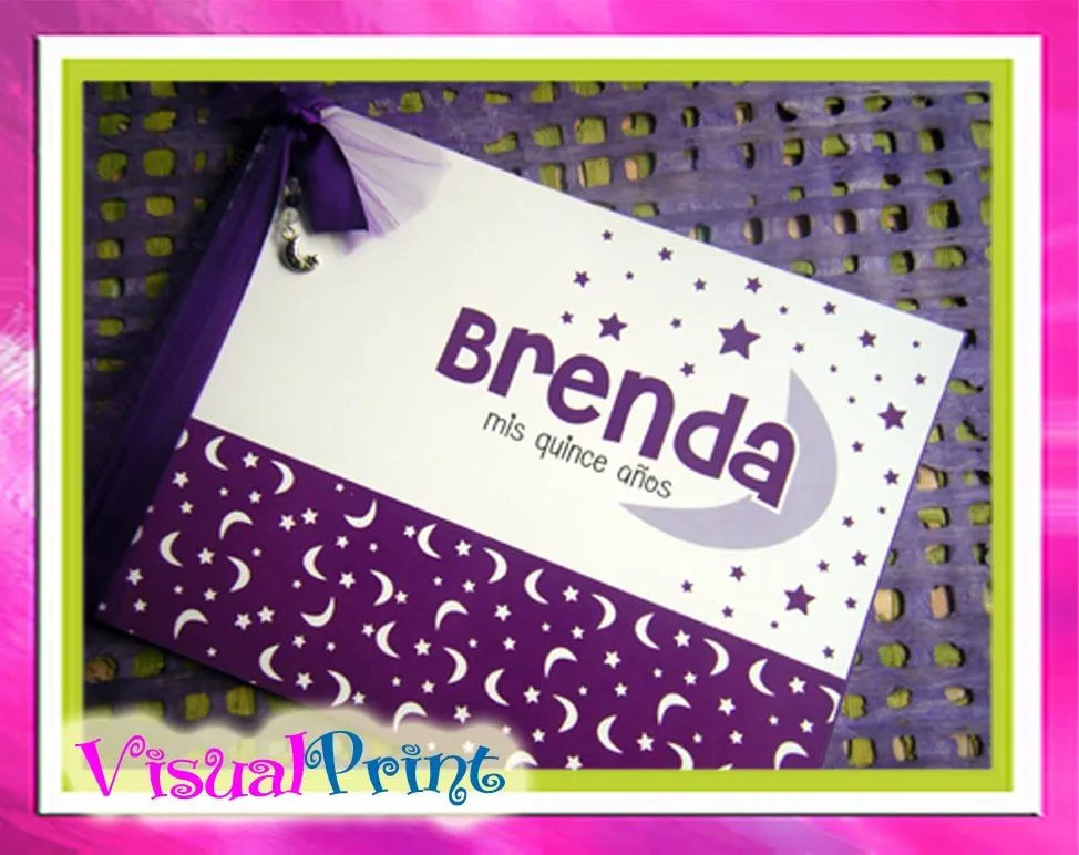 Visual Print: ALBUM ESTRELLAS Y LUNAS EN MORADO