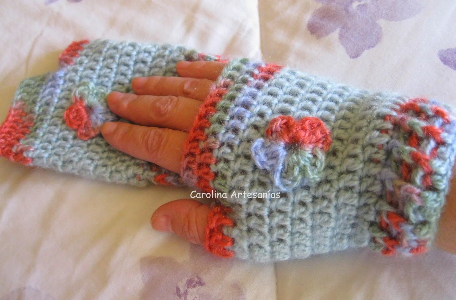 Guantes tejidos a crochet sin dedos - Imagui