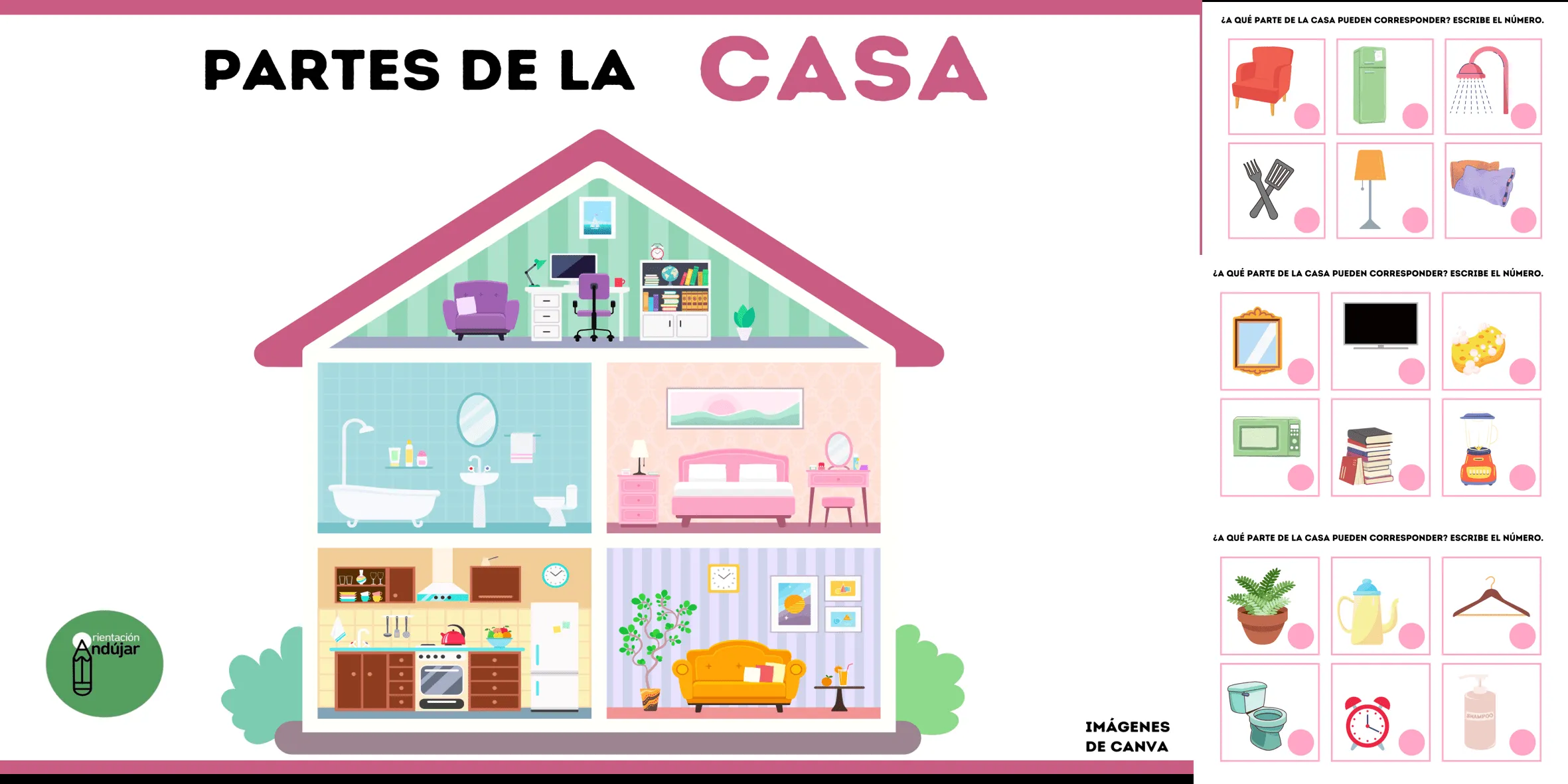 VOCABULARIO: partes de la casa