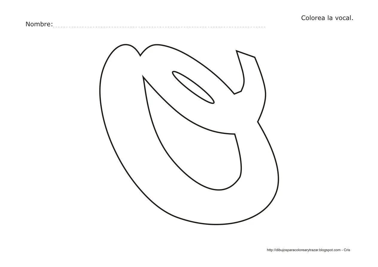 vocal o minúsculas Colouring Pages