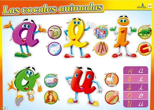 Vocales animadas para colorear - Imagui