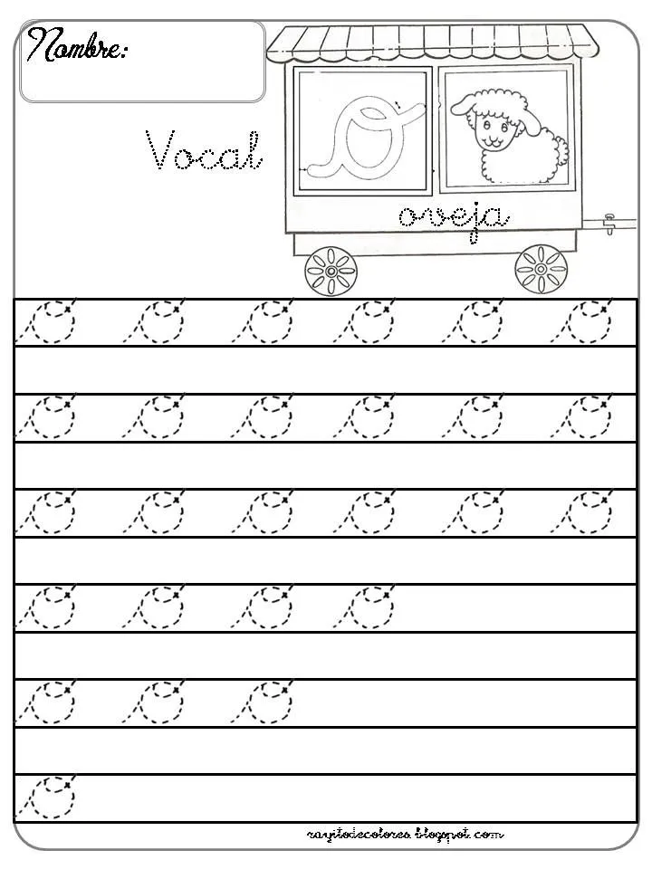 Vocales ligadas. Actividades para preescolar. Grafias ~ Rayito de ...