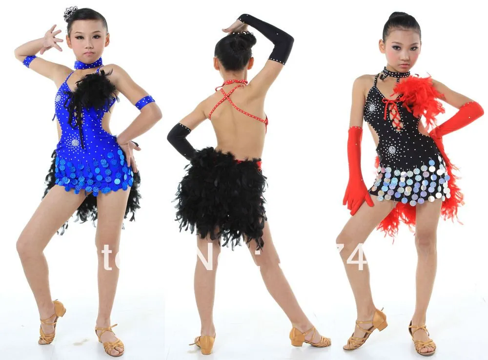 Con volados Sheer Azul Cha Cha Tango Ramba Samba Jive Dancewear ...