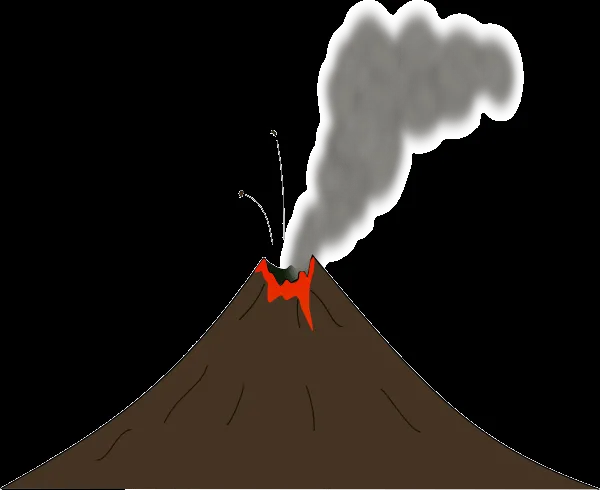 Volcano With Smoke And Lava Clip Art at Clker.com - vector clip ...