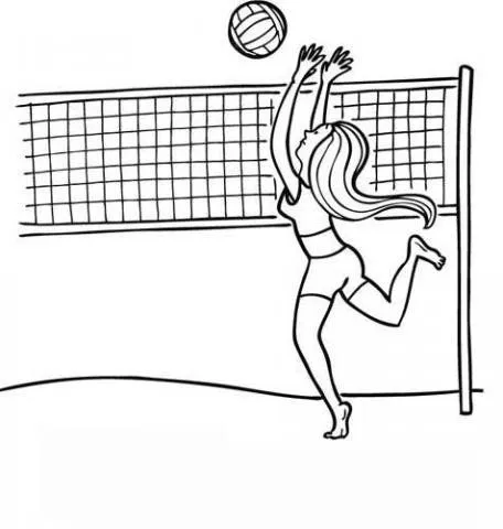 Voleibol: Dibujos para colorear