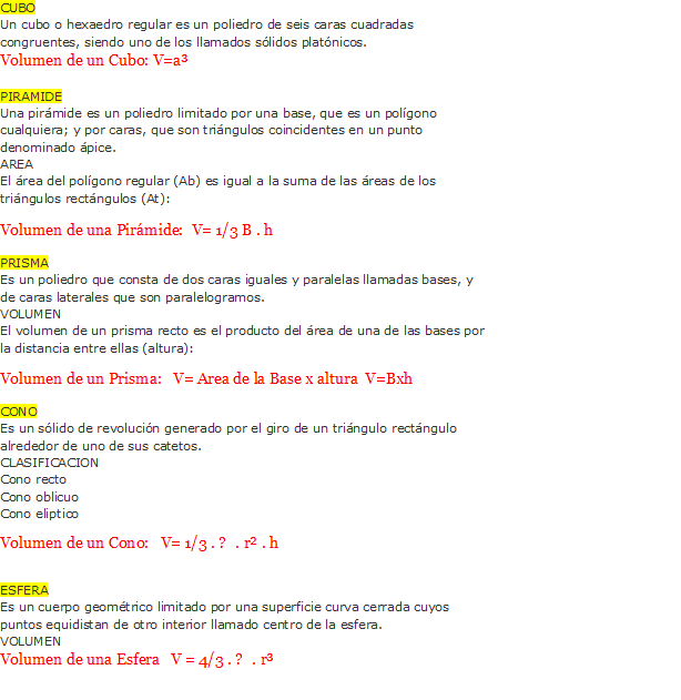 Volúmenes de Figuras Geométricas | Geosegundo22