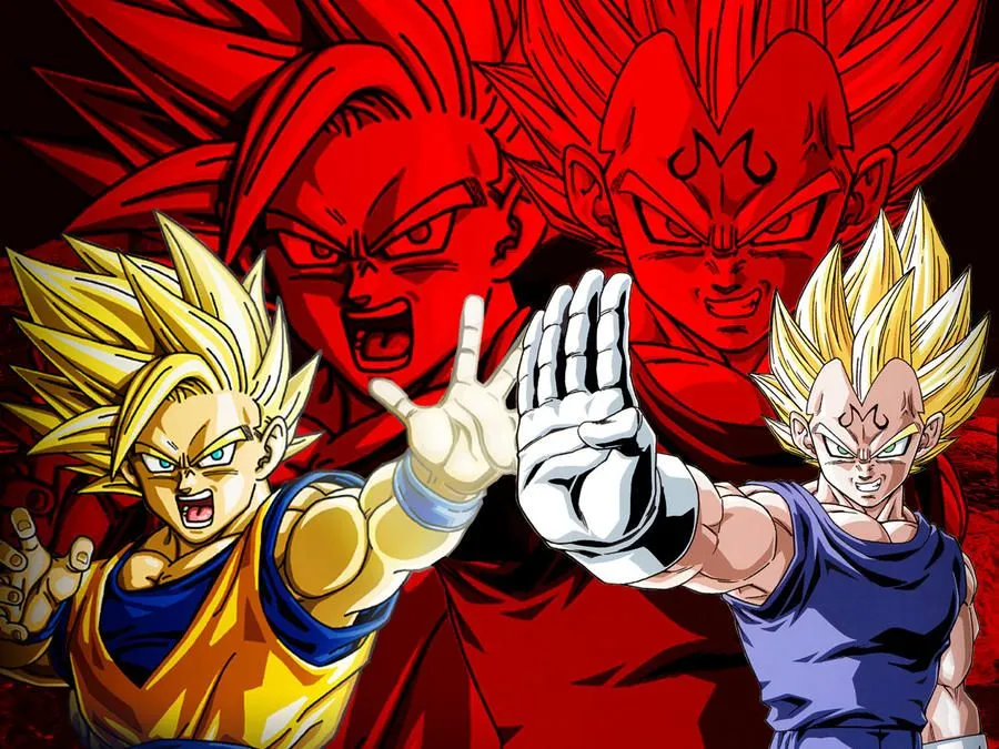 Wallpaper Goku Ssj2 vs Majin Vegeta by Dony910 on DeviantArt