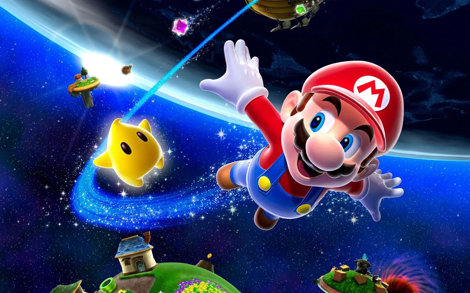 Wallpaper hd de el video juego Super Mario Galaxy | wallpapernarium