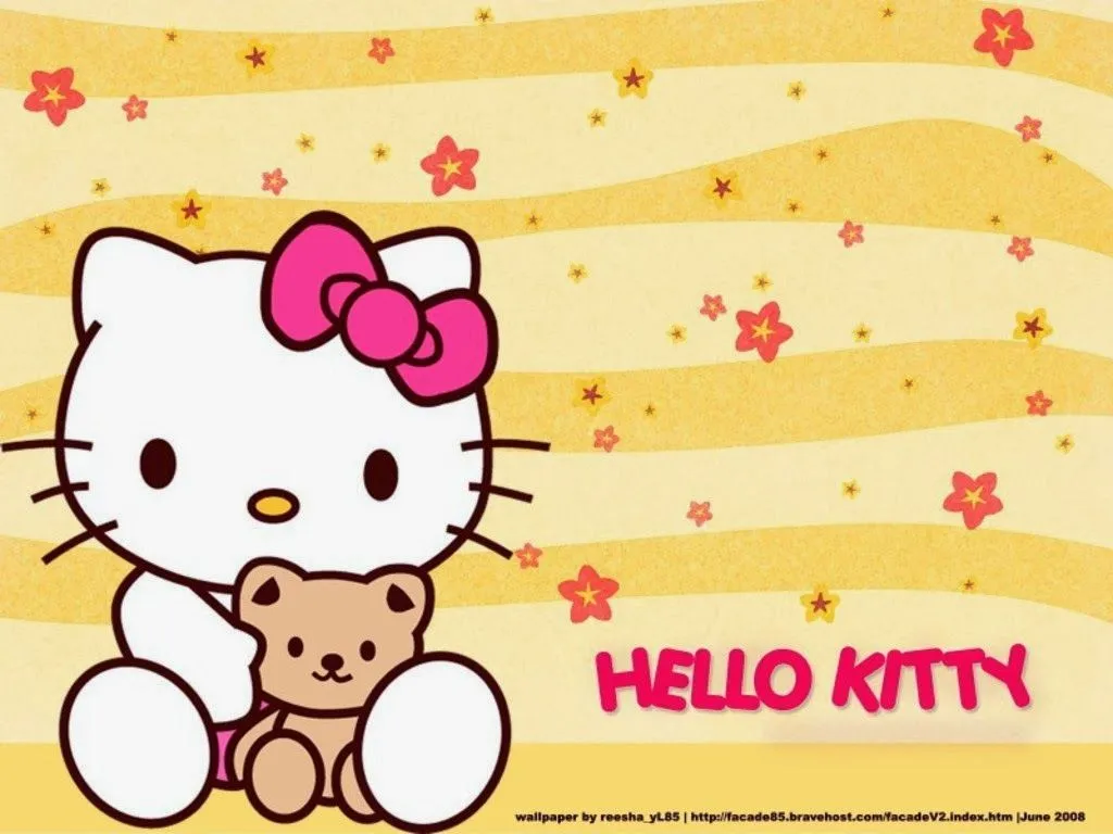 WALLPAPER HELLO KITTY DENGAN TEDDY BEAR | Gambar Kartun Lucu dan ...