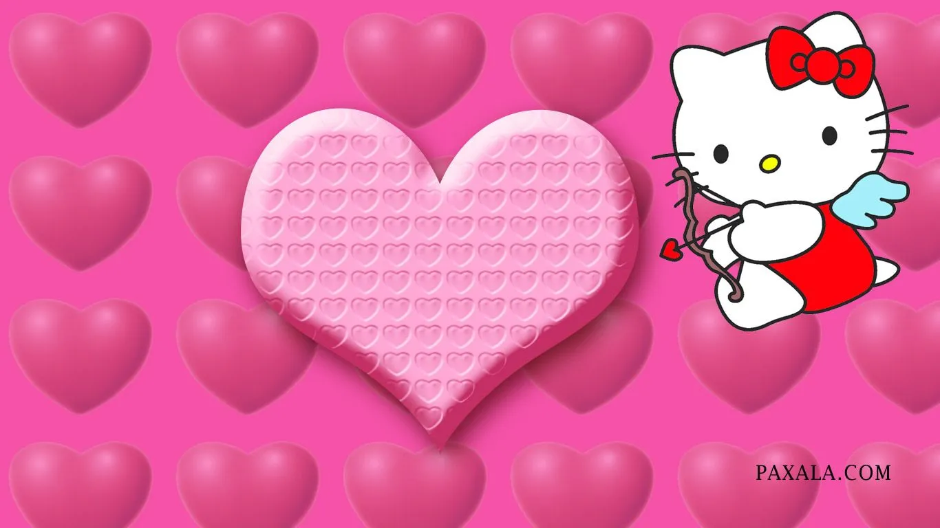 Wallpaper: Hello Kitty en el Día de los Enamorados