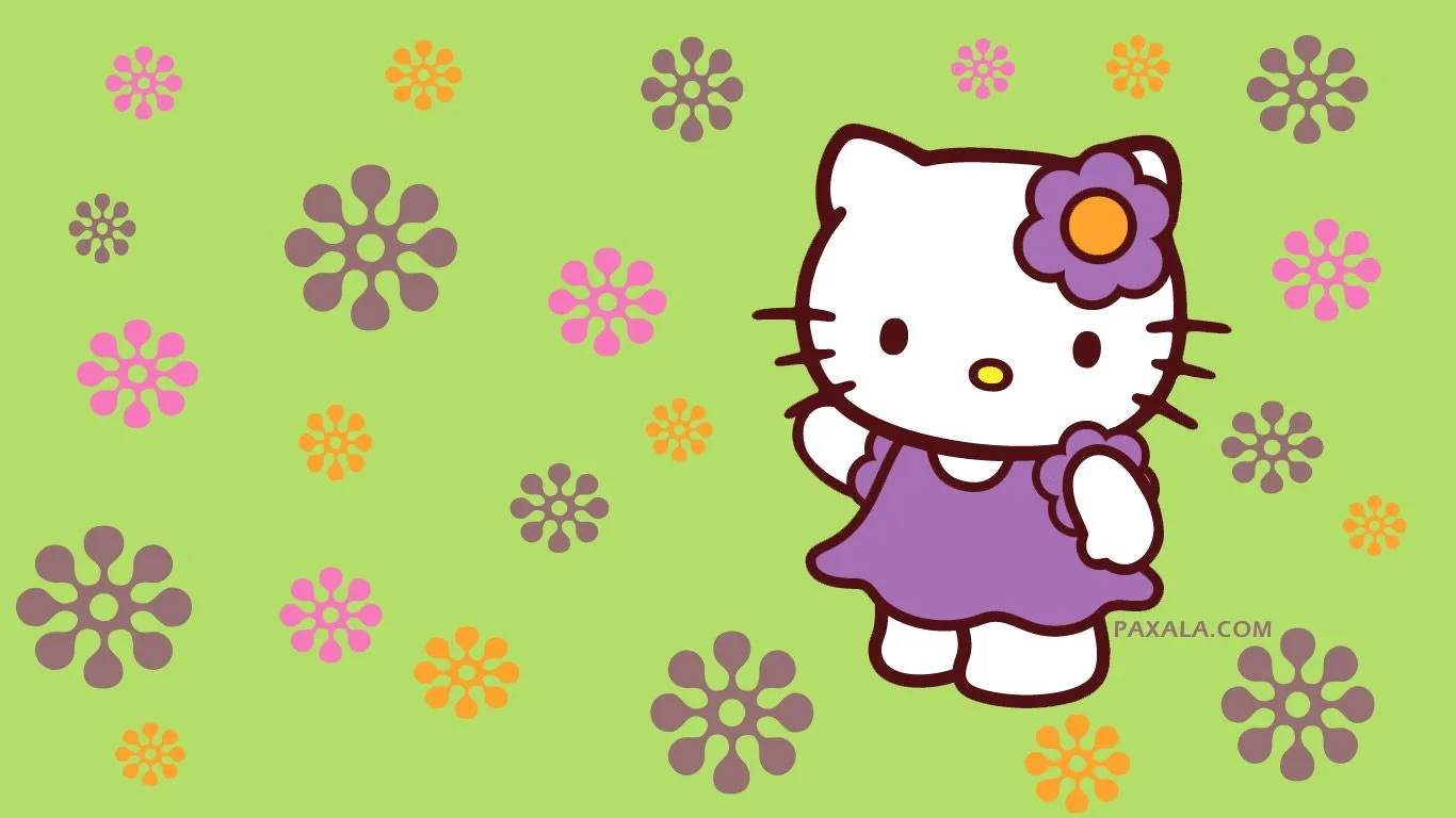 Wallpaper: Hello Kitty Flores